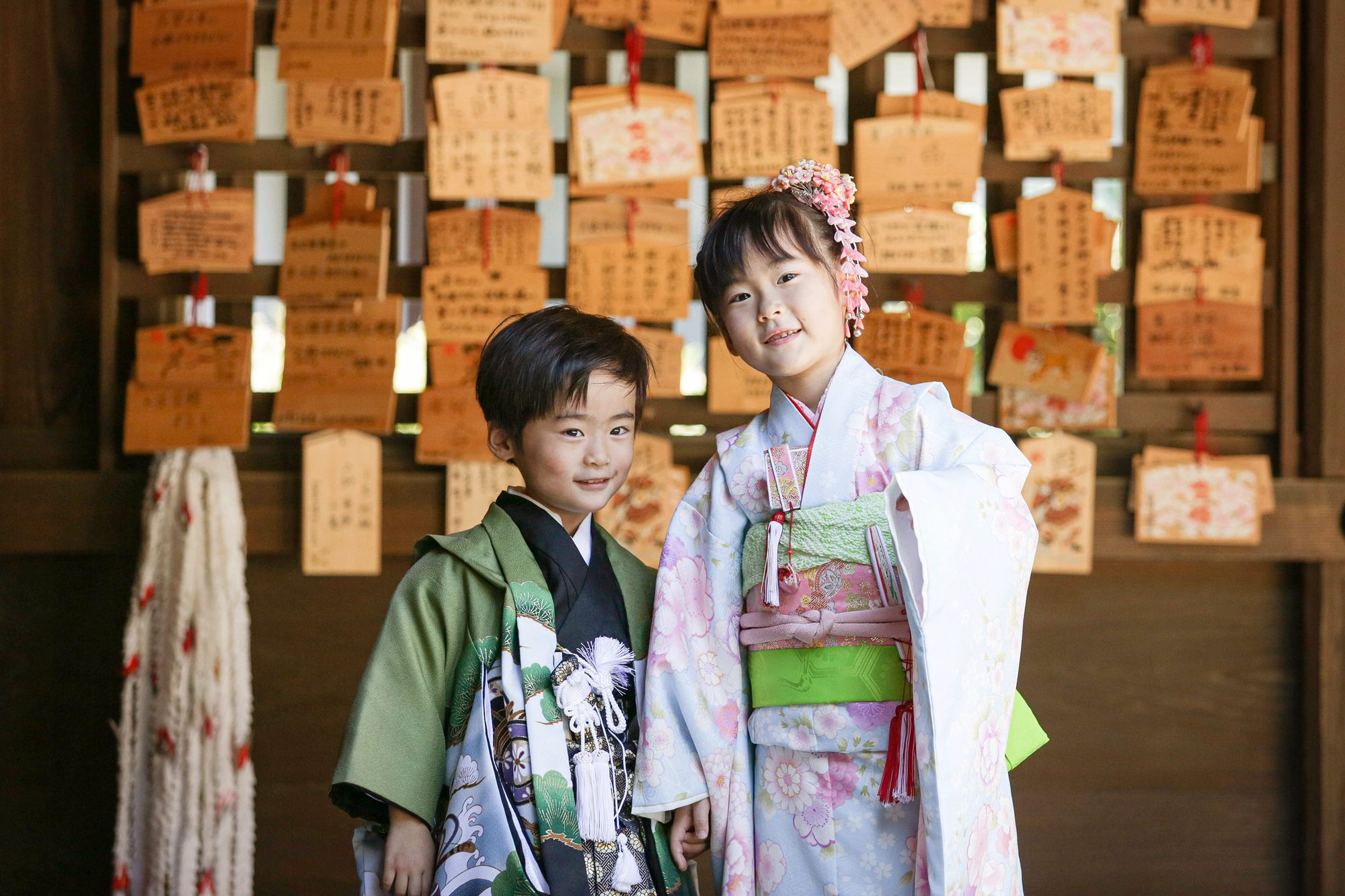 七五三の出張撮影の一場面